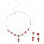 Luksuslik naiste ehtekomplekt reguleeritav kett pulmakingitus punane