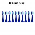 10 tk Originaalsed asendusharjapead Lastele Sonic elektriline hambahari Pehme harjapea S&uuml;gavpuhastavad nutikad otsad Aksessuaarid dark blue 10pcs head