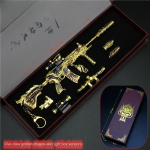 Rahurelv M416 Viie k&uuml;&uuml;nega kuldne draakoni nahk versioon, Star of Faith homaar Overlord pimestav lilla meloodia relva mudel m&auml;ng relva mudel