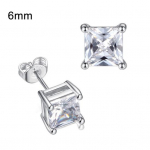 Naiste ruudukujulised kuubikud tsirkooniumoksiidist inkrusteeritud k&otilde;rvar&otilde;ngad k&otilde;rvar&otilde;ngad peo ehted 6mm puhas