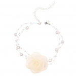 Romantiline Faux Pearl Choker kameelia kaelakee must valge suvine rangluu kett Rose Choker pruudi pulmapeo suvine kaelakee beež