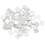 100 tk klaasist peegli kleebis 1 mm paks 20 x 20 mm klaas must