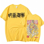 Anime Jujutsu Kaisen T-s&auml;rk Unisex l&uuml;hikeste varrukatega puuvillased T-s&auml;rgid Ryomen Sukuna kahepoolse graafilise tr&uuml;kiga Unisexga Tees Oversized Tops L