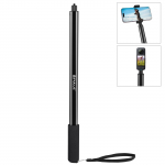 PULUZ PU641B 2 meetrit/78,7-tolline kaasaskantav selfie stick teleskoopselfie statiiv, alumiiniumsulamist 5 200cm must