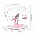 Tahvelarvuti kronsteini hoidik Reguleeritav lauaarvuti alus Kokkupandud akr&uuml;&uuml;list tahvelarvuti mobiiltelefoni tugi iPad Pro Air Mini Samsung Xiaomi Pad jaoks roosa