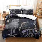 3D Wolf seeria kodu voodipesu komplekt Loomade prindiga tekikate ja padjap&uuml;&uuml;r 2/3 t&uuml;kki DE200 * 200 meestetoa t&auml;issuuruses kodukaunistus DE 240x220cm