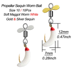 10 tk/kast Propeller Sequins S&ouml;&ouml;t P&uuml;&uuml;k Uss K&auml;rbsep&uuml;&uuml;k Putukate P&uuml;&uuml;k Peibutis White-10Pcs