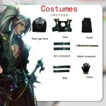 Ysir League of Legends Heart Steel Poisid CosLOL Yone Cosplay XS must