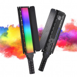 20 W RGB k&auml;eshoitav fotolamp Kaasaskantav LED-valgusti LCD-ekraaniga CRI rohkem kui 85Ra 3000K-6000K US Plug must