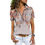 T-s&auml;rk suures suuruses prinditud pluus T&otilde;mblukk Summer Ethnic All Match Liibuvad reisid 3XL sinine