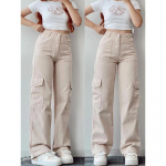 Y2K Naised Vintage Cargo P&uuml;ksid T&auml;navar&otilde;ivad Korea Harajuku Langevarjup&uuml;ksid Beežid dressip&uuml;ksid Laia s&auml;&auml;rega Jogger p&uuml;ksid M aprikoosi