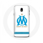Valge taustaga &uuml;mbris Samsung Galaxy J7 2017 Olympique de Marseille logo jaoks