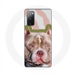 &Uuml;mbris Samsung Galaxy S20 FE Brown Pitbull Dog jaoks