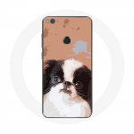 Huawei P8 Lite 2017 jaapani spanjeli musta ja valge koerat&otilde;u &uuml;mbris