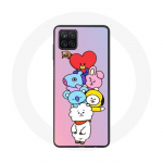 Coque pour Samsung Galaxy A12 BTS Bangtan Sonyeondan BT21 Tata Chimmy Cooky Rj Koya Mang Et Shooky F
