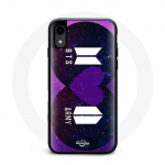 Coque pour Iphone X Bangtan Sonyeondan Logo BTS Et Logo ARMY I Purple You