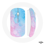 Juhtmeta hiir Roosa sinine taust