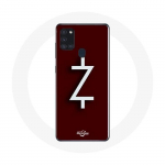 &Uuml;mbris Samsung Galaxy A21S Ozark Season 4 Logo Z valge punase taustaga