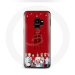 &Uuml;mbris Samsung Galaxy S9 BTS Bangtan Boysi punase taustaga j&otilde;ulukingituseks 2023