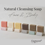 1+1 Fogwood Houttuynia cordata soap handmade natural soap face wash pore acne cleansing, 100g, 4 pieces, C1 Houttuynia cordata