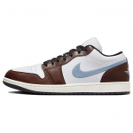 Air Jordan 1 Retro Low SE Pruun Sinine Hall Meeste Tennised Valge Must Seil FQ7832-142 41