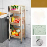 K&ouml;&ouml;giriiul p&otilde;rand Mitmekihilised tarvikud juurviljakorvi jaoks majapidamism&auml;nguasjad Puuviljade hoiustamisriiul suupistete hoiustamisriiul 3 layers