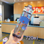 Veebi-kuulsuste k&otilde;rge v&auml;&auml;rtusega ruudukujuline veepudel &otilde;lgplastikust tass kaasaskantav k&ouml;is v&auml;litingimustes sporditreeningu veekeetja 720-900ml