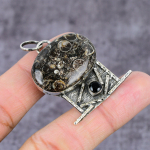 Natural Turtela Fossil, Spinel Gemstone 925 Sterling Silver Pendant 2.28 f2a55