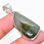 Natural Labradorite Gemstone Handmade 925 Sterling Silver Pendant 1.97 e9f97