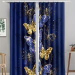 2 tk Golden Peacock kardin &Otilde;ppetuba K&ouml;&ouml;k Elutuba &Uuml;hiselamu varraste tasku Top Aknakatted Magamistoa tarvikud Kodusisustus W110xH240(CM)x2PCS-Rod pocket