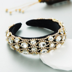Naiste juuksepael Baroque Palace Crystal Peapael Retro Heavy Industry Premium peakate OneSize valge