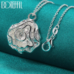 DOTEFFIL 925 Sterling Silver Rose lilledega ripats kaelakee naistele pulmapeo moeehted 45cm