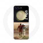 Coque Samsung Galaxy Z Flip5 cristiano ronaldo messi goat
