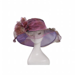 Elegantne organza p&auml;ikesem&uuml;ts Stiilne mitmek&uuml;lgne kunstlillek&uuml;barad p&auml;ikesekaitse rannam&uuml;ts Suvine pruutpulm naistele Adjustable lilla