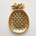 Kullatud ananassi keraamiline hoiutaldrik suupistetaldrikud magustoidu ehten&otilde;ude meigialus A