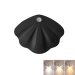 Magnetilise kesta kujuga LED &ouml;&ouml;valguse liikumisandur USB laetav seinalamp trepi jaoks esikus kapi kapp valgus &ouml;&ouml; 1pcs must