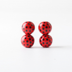 10 tk 20mm/16mm n&ouml;&ouml;riga puidust helmed tutiga puidust helmed seitse t&auml;hte lepatriinu kanepist k&ouml;iest aksessuaarid DIY DIY ehete valmistamine k&auml;ev&otilde;ru Black polka dot