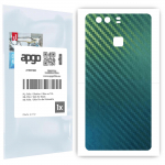 apgo Protective Skin Sticker for the back compatible with Huawei P9, Wrap Film, Foil, Vinyl - Pattern Carbon Chameleon CAKA1