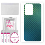 apgo Protective Skin Sticker for the back compatible with Vivo Y02s, Wrap Film, Foil, Vinyl - Pattern Carbon Chameleon CAKA1
