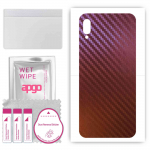 apgo skin sticker film foil vinyl for the BACK compatible with Huawei Y6 (2019), scratch-resistant, easy to install - Carbon Chameleon CAKA5