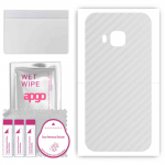 apgo Protective Skin Sticker for the back compatible with HTC One M9 Prime Camera, Wrap Film, Foil, Vinyl - Pattern Transparent Carbon