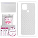apgo Protective Skin Sticker for the back compatible with Kruger&Matz Flow 9, Wrap Film, Foil, Vinyl - Pattern Transparent Carbon