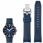 22mm Kummist Kellarihm Tissot 1853 Starfish Diving T120 jaoks Kaardus Otsaga Silikoonrihm T120417A Seeria K&auml;epael Meestele 22mm