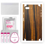 apgo Protective Skin Sticker for the back+sides compatible with Apple iPhone 8 Plus, Full Wrap Film, Foil, Vinyl - Pattern Tigerwood