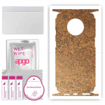 apgo Protective Skin Sticker for the back+sides compatible with OnePlus 7T, Full Wrap Film, Foil, Vinyl - Pattern Rusty Copper