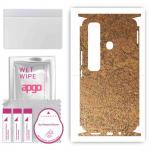 apgo Protective Skin Sticker for the back+sides compatible with Tecno Spark 7 Pro, Full Wrap Film, Foil, Vinyl - Pattern Rusty Copper