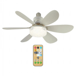 LED ventilaatorivalgusti kaugjuhtimispult Mitmev&auml;rviline h&auml;mardatav kodu Lastetuba Magamistoa ventilaatorivalgustid Crystal Lampshade