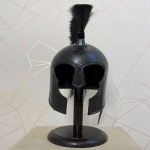 Achilleus Trooja Kiiver Legendaarne Kreeka S&otilde;dalane Keskaegse R&uuml;&uuml;tli Armor LARP Taaslavastus Kiiver Armor SCA Kost&uuml;&uuml;mid Mehed Must Kiiver Musta Sulega