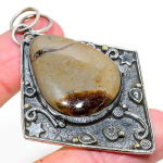 Natural Septerian Stone Gemstone 925 Sterling Silver Gift Pendant 2.76 m3j28