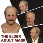 Veel &uuml;ks mina-The Elder Halloweeni p&uuml;ha naljakas superpehme vanamehe mask t&auml;iskasvanutele beež